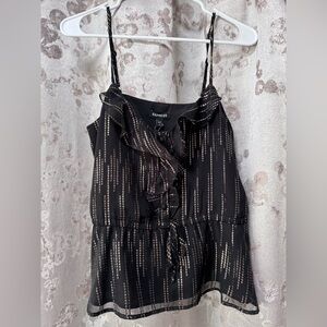 (NWT) Express/ Size: S/ Night Out Black ruffle peplum top